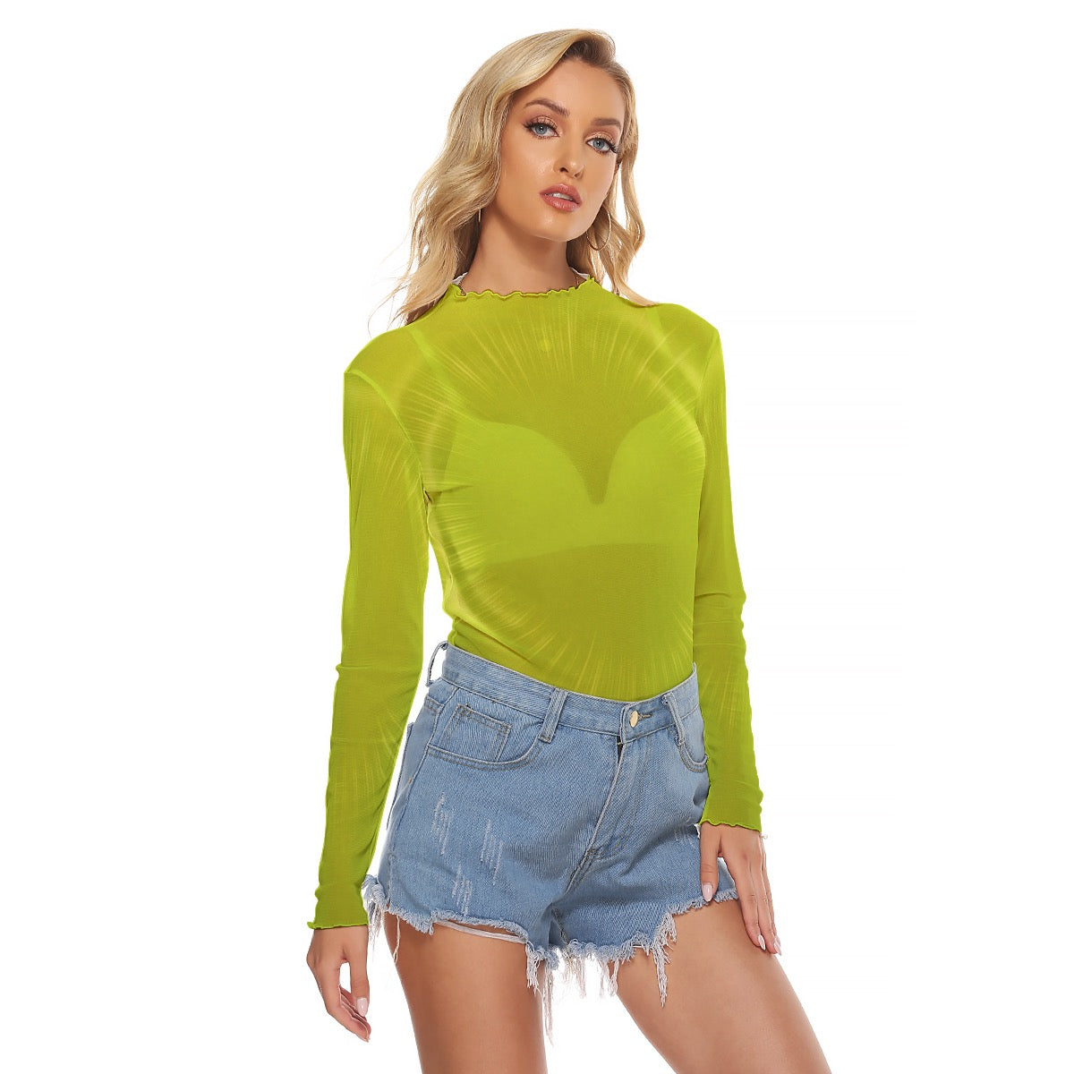 Perfect & Popular Lime Signal Mesh Tee | product detail | TOP SECRET