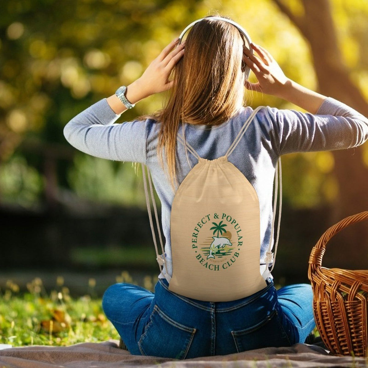 Perfect & Popular Seal Canvas Drawstring Bag | product detail | TOP SECRET