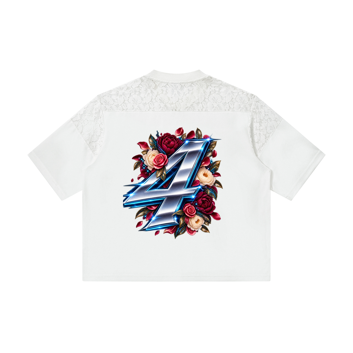 Perfect & Popular Lace Paneling V-Neck Tee | product detail | TOP SECRET