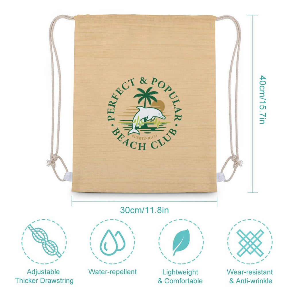 Perfect & Popular Seal Canvas Drawstring Bag | product detail | TOP SECRET