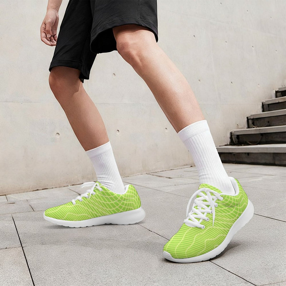 Perfect & Popular Lime Signal Knit Sneaker