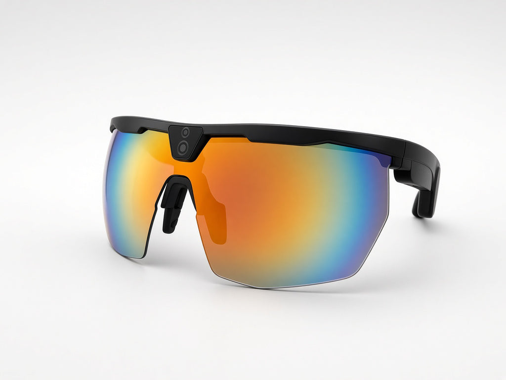 Moto 11111 Companion smart glasses three-quarter front view on white