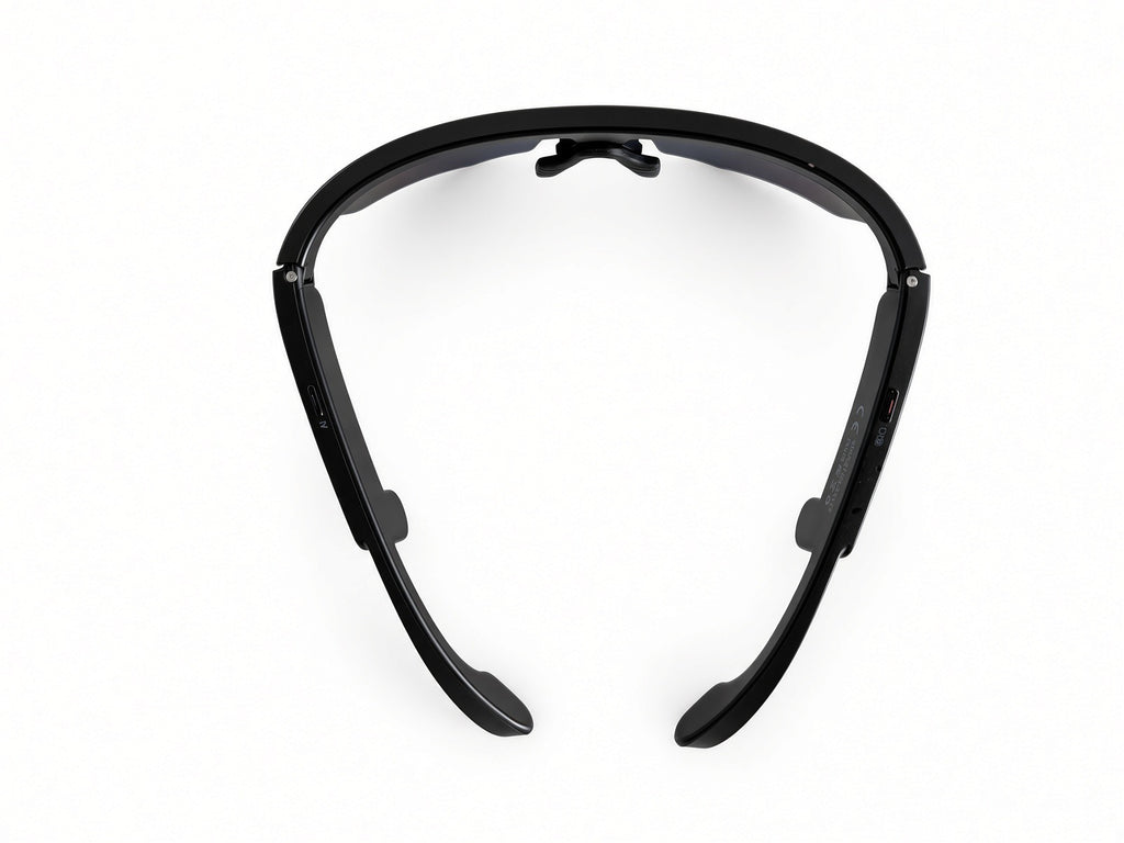Moto 11111 Companion smart glasses top view on white