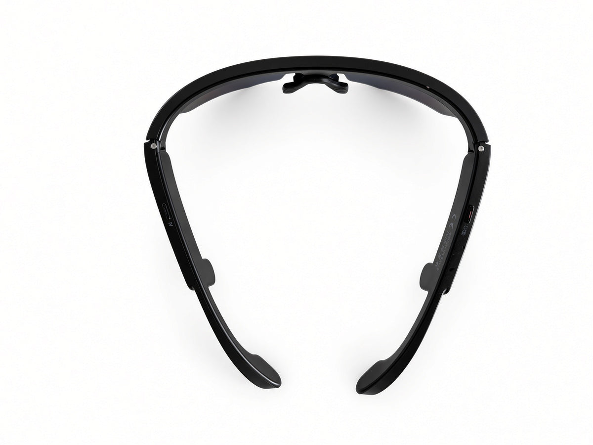 Moto 11111 Companion smart glasses top view on white