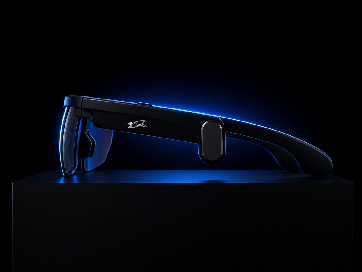 Moto 11111 Companion smart glasses side hero view on black